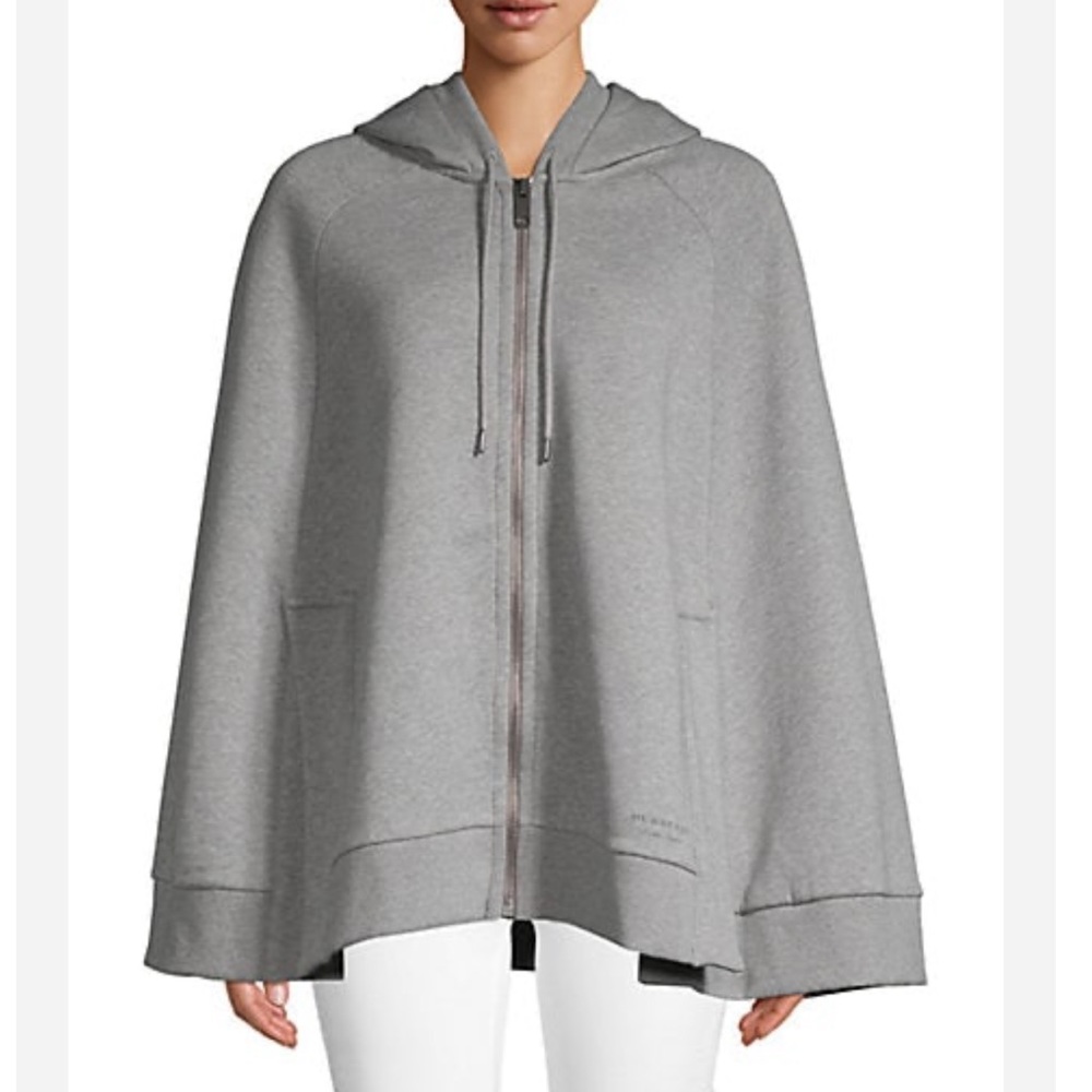 Burberry Full-Zip Hooded Cape Grey Cotton OS